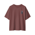 oversize robo racer street graphic mens coffee tshirt front view yuvio