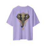 oversize royal elephant graphic unisex lavender tshirt back view yuvio