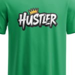 regular fit hustler mens green tshirt close up print yuvio