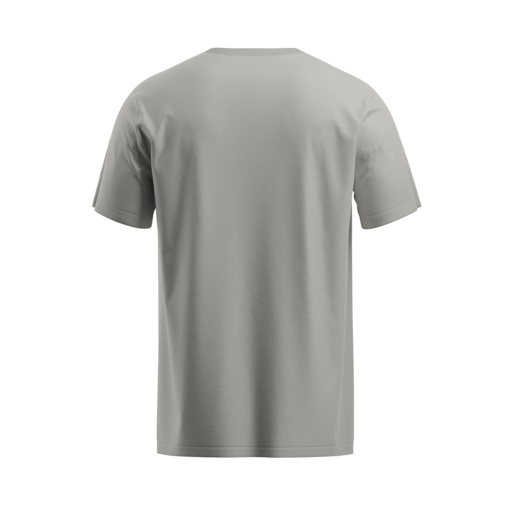 regular fit hustler mens melange grey tshirt back view yuvio