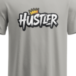 regular fit hustler mens melange grey tshirt close up print yuvio
