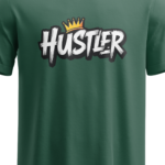 regular fit hustler mens olive green tshirt close up print yuvio