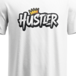 regular fit hustler mens white tshirt close up print yuvio