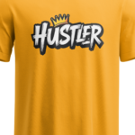 regular fit hustler mens yellow tshirt close up print yuvio