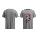 regular fit king of energy mens grey tshirt front back view yuvio