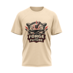 gym-forge-the-future-polyester-sand-tshirt-front-view-yuvio