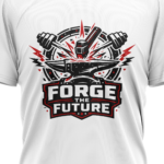 gym-forge-the-future-polyester-white-tshirt-close-up-view-yuvio