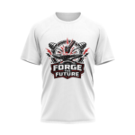 gym-forge-the-future-polyester-white-tshirt-front-view-yuvio