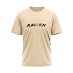 gym-kaizen-unisex-sand-polyester-tshirt-front-view-yuvio