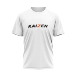 gym-kaizen-unisex-white-polyester-tshirt-front-view-yuvio