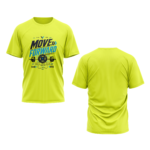 gym-move-forward-unisex-neon-green-polyester-tshirt-front-back-view-yuvio
