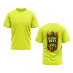 gym-next-rep-next-level-polyester-neon-green-tshirt-front-back-view-yuvio