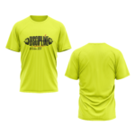 gym-polyester-discipline-beats-motivation-unisex-neon-green-tshirt-front-back-view-yuvio