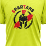 gym-spartans-unisex-neon-green-polyester-tshirt-close-up-view-yuvio
