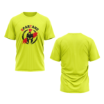 gym-spartans-unisex-neon-green-polyester-tshirt-front-back-view-yuvio