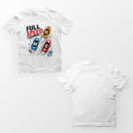 kids-full-speed-white-tshirt-front-back-view-yuvio