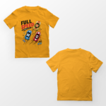 kids-full-speed-yellow-tshirt-front-back-view-yuvio