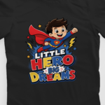 kids-little-hero-big-dreams-black-tshirt-close-up-view-yuvio