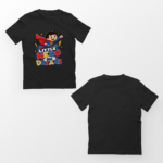 kids-little-hero-big-dreams-black-tshirt-front-back-view-yuvio