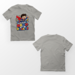 kids-little-hero-big-dreams-melange-grey-tshirt-front-back-view-yuvio
