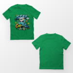 kids-stay-chill-green-tshirt-front-back-view-yuvio