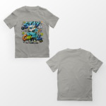 kids-stay-chill-melange-grey-tshirt-front-back-view-yuvio