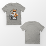 kids-stay-clever-melange-grey-tshirt-front-back-view-yuvio