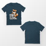 kids-stay-clever-navy-blue-tshirt-front-back-view-yuvio