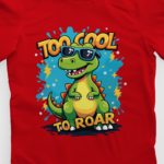 Too Cool To Roar Kids - T-Shirt | Yuvio - Image 4