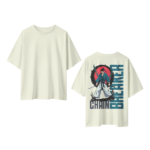 oversize-chain-breaker-unisex-beige-tshirt-front-back-view-yuvio