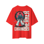 oversize-chain-breaker-unisex-red-tshirt-back-view-yuvio