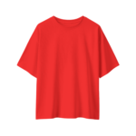 oversize-chain-breaker-unisex-red-tshirt-front-view-yuvio