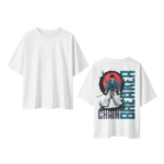 oversize-chain-breaker-unisex-white-tshirt-front-back-view-yuvio