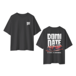 oversized-dominate-unisex-black-tshirt-front-back-view-yuvio