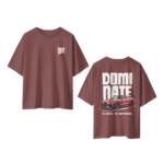 oversized-dominate-unisex-coffee-tshirt-front-back-view-yuvio