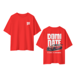 oversized-dominate-unisex-red-tshirt-front-back-view-yuvio