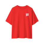 oversized-dominate-unisex-red-tshirt-front-view-yuvio