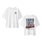 oversized-dominate-unisex-white-tshirt-front-back-view-yuvio