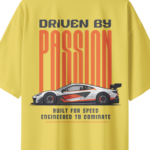 oversized-driven-by-passion-unisex-mustard-yellow-tshirt-close-up-view-yuvio