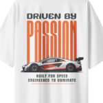 oversized-driven-by-passion-unisex-white-tshirt-close-up-view-yuvio