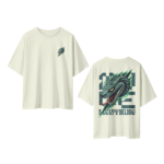oversized-lightning-snake-unisex-beige-tshirt-front-back-view-yuvio