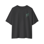 oversized-lightning-snake-unisex-black-tshirt-front-view-yuvio