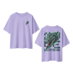 oversized-lightning-snake-unisex-lavender-tshirt-front-back-view-yuvio