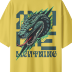 Lightning Snake Unisex Oversize T-Shirt | Yuvio - Image 4