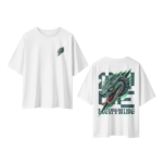oversized-lightning-snake-unisex-white-tshirt-front-back-view-yuvio