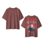oversized-redline-unisex-coffee-tshirt-front-back-view-yuvio