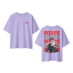 oversized-redline-unisex-lavender-tshirt-front-back-view-yuvio