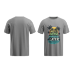 regular-fit-hustle-now-paradise-later-unisex-grey-tshirt-front-back-view-yuvio