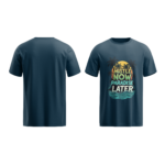 regular-fit-hustle-now-paradise-later-unisex-navy-blue-tshirt-front-back-view-yuvio