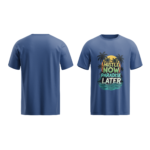 regular-fit-hustle-now-paradise-later-unisex-royal-blue-tshirt-front-back-view-yuvio